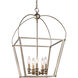 Agnew 5 Light 16 inch Antique Silver Leaf Pendant Ceiling Light