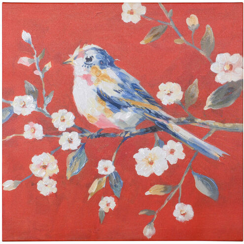 Singing Solo I Red and Blue and White and and Pink Multi-Color and Acrylic Accents Wall Art