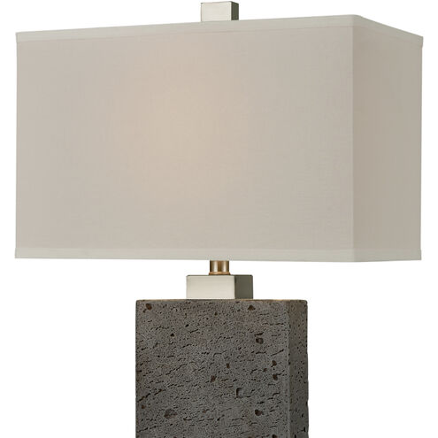 Tenlee 33 inch 150.00 watt Gray with Satin Nickel Table Lamp Portable Light