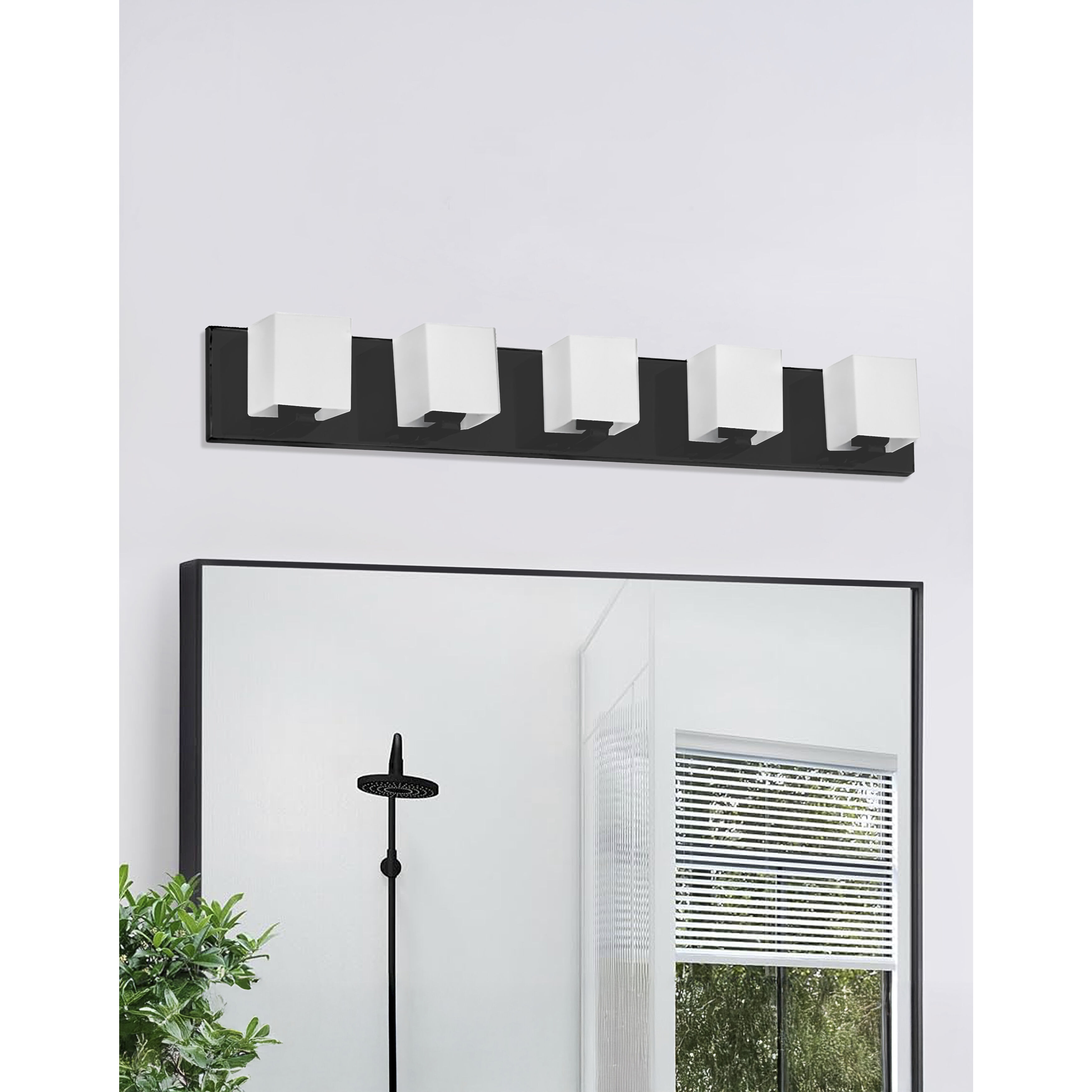 Verona 5 Light 29.5 inch Matte Black Vanity Light Wall Light