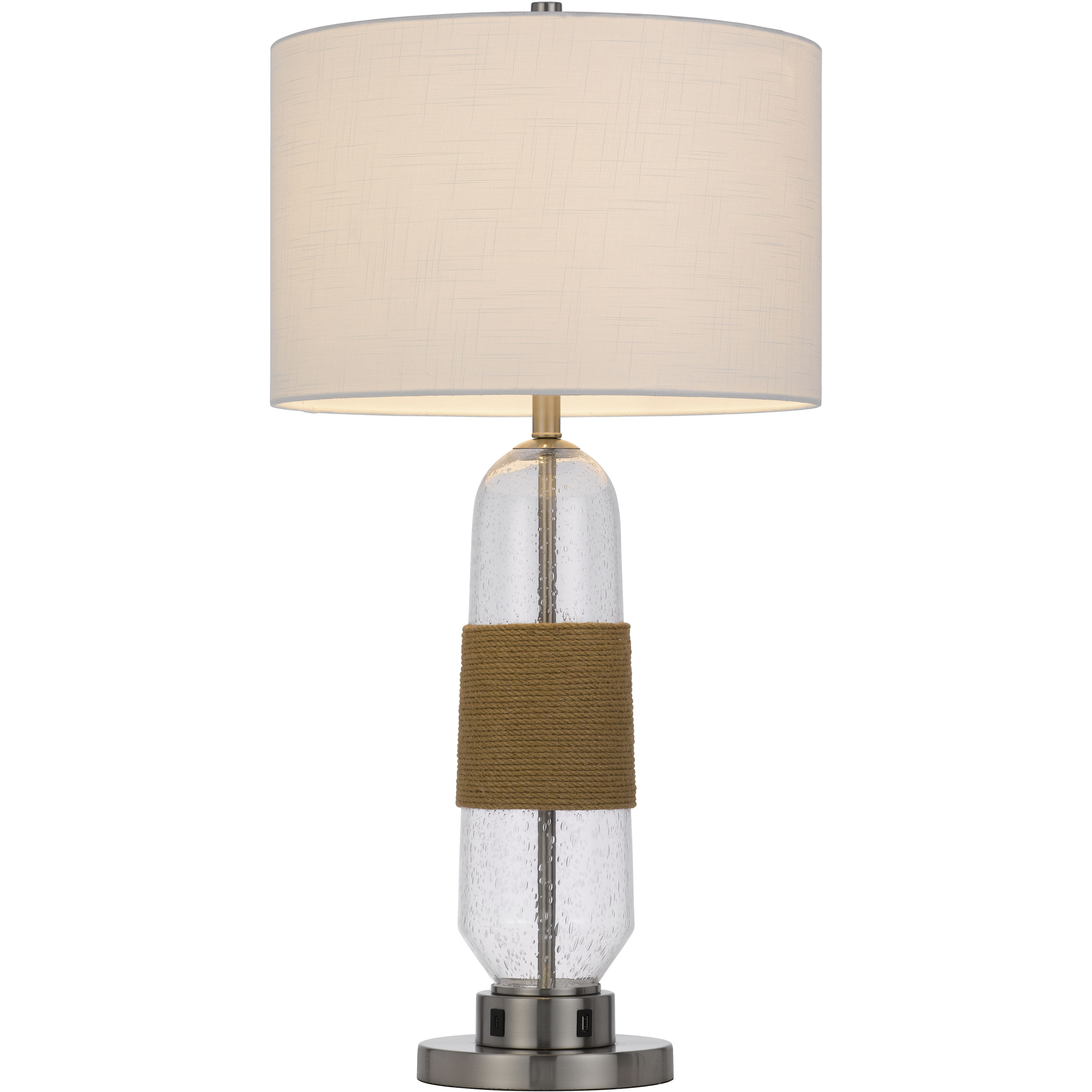 Everett 33 inch 150.00 watt Burlap Table Lamp Portable Light