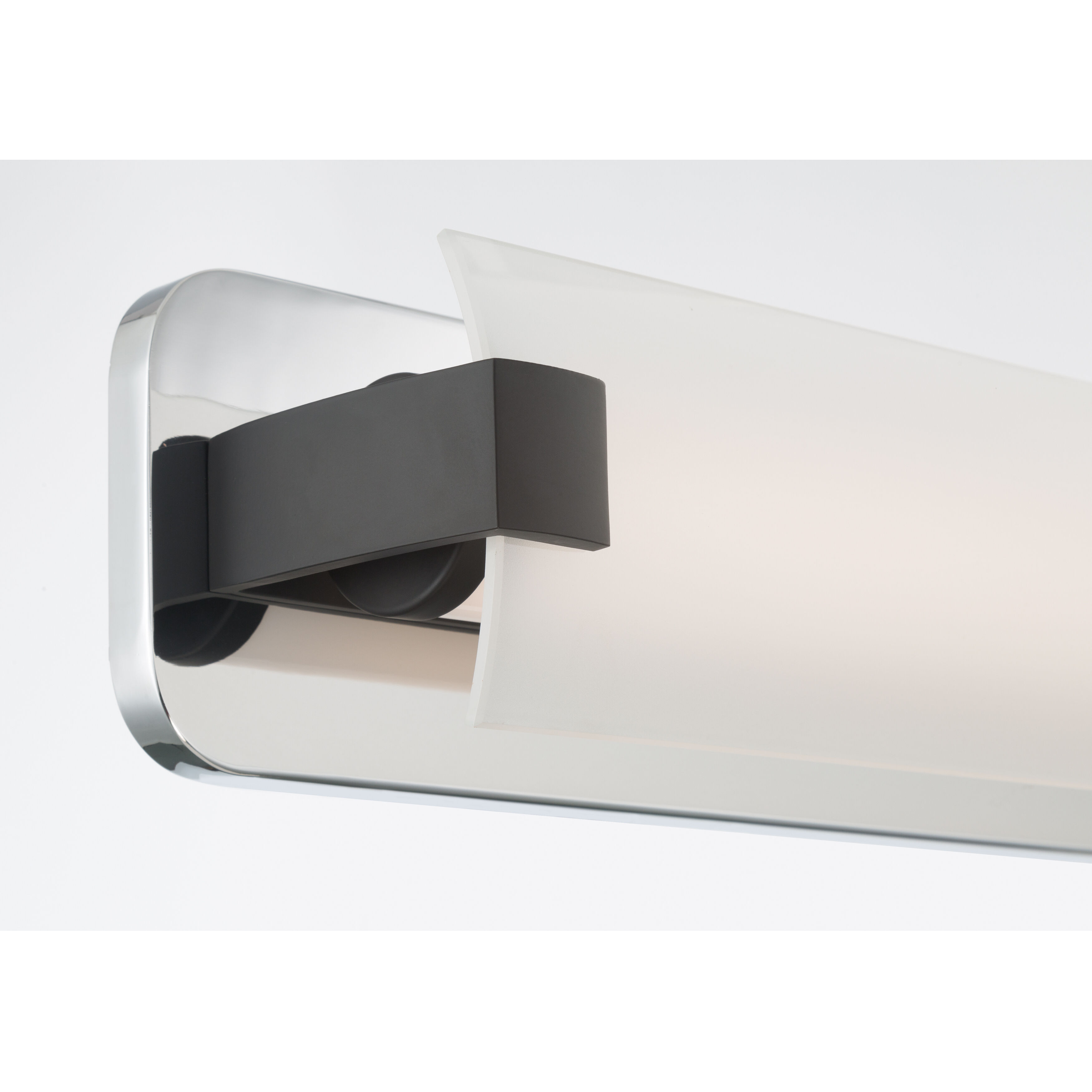 Arclume LED 24 inch Chrome and Dark Matte Black Bath Bar Wall Light