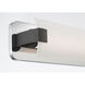 Arclume LED 24 inch Chrome and Dark Matte Black Bath Bar Wall Light