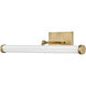Regis LED 24.5 inch Heritage Brass with Gloss White Sconce Wall Light