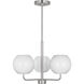 Rory 3 Light 21 inch Brushed Steel Chandelier Ceiling Light