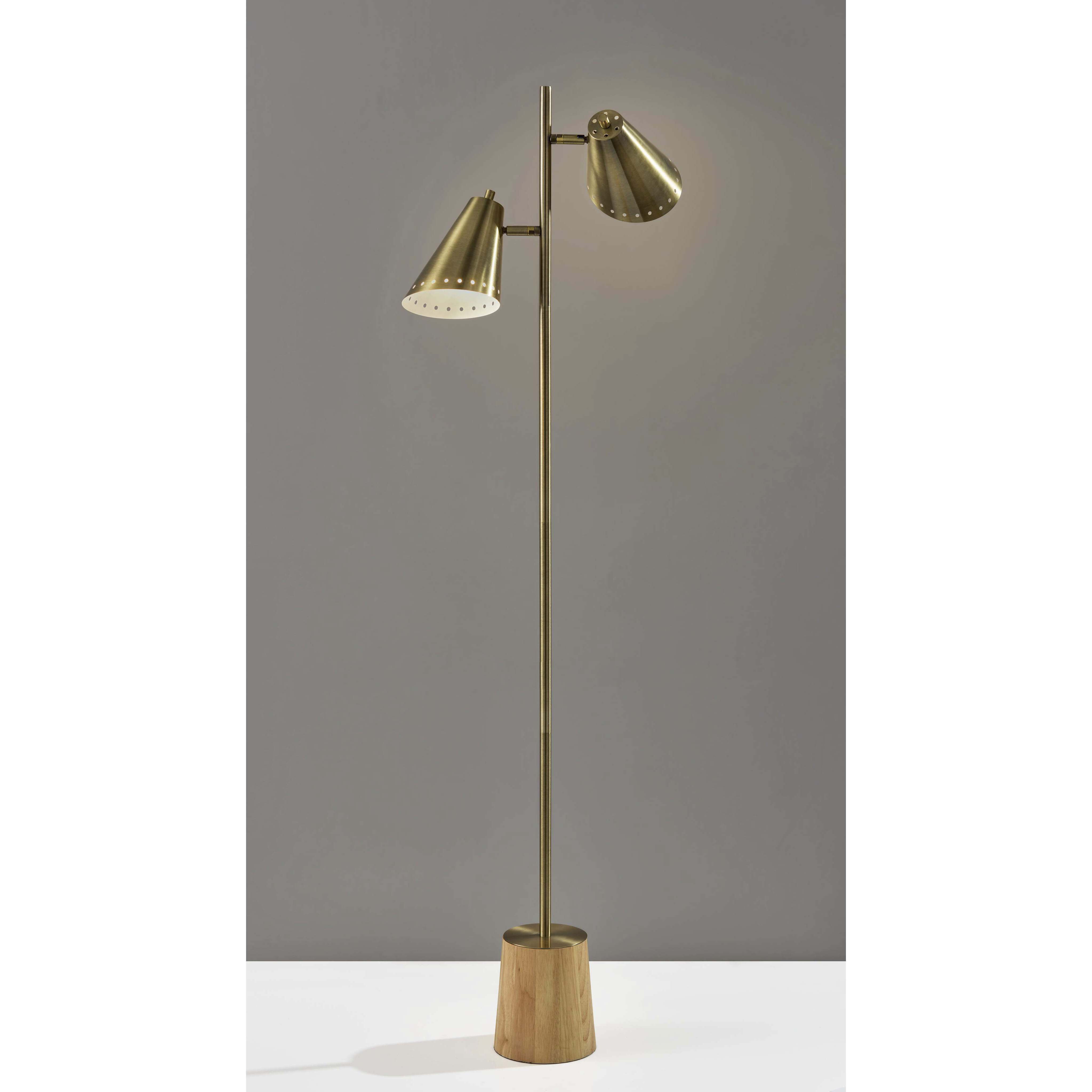 Josephine 60.5 inch 40.00 watt Antique Brass Floor Lamp Portable Light