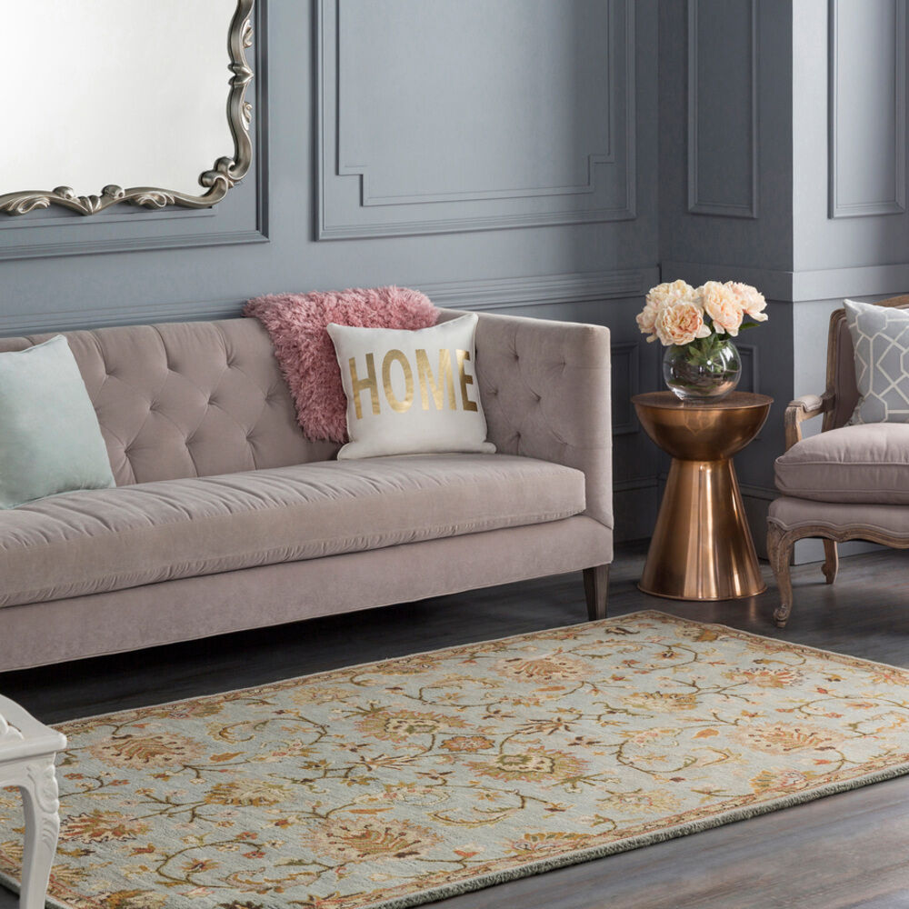 Middleton 72 X 72 inch Medium Gray/Dark Brown/Taupe/Tan/Rust/Khaki/Cream Rugs, Round