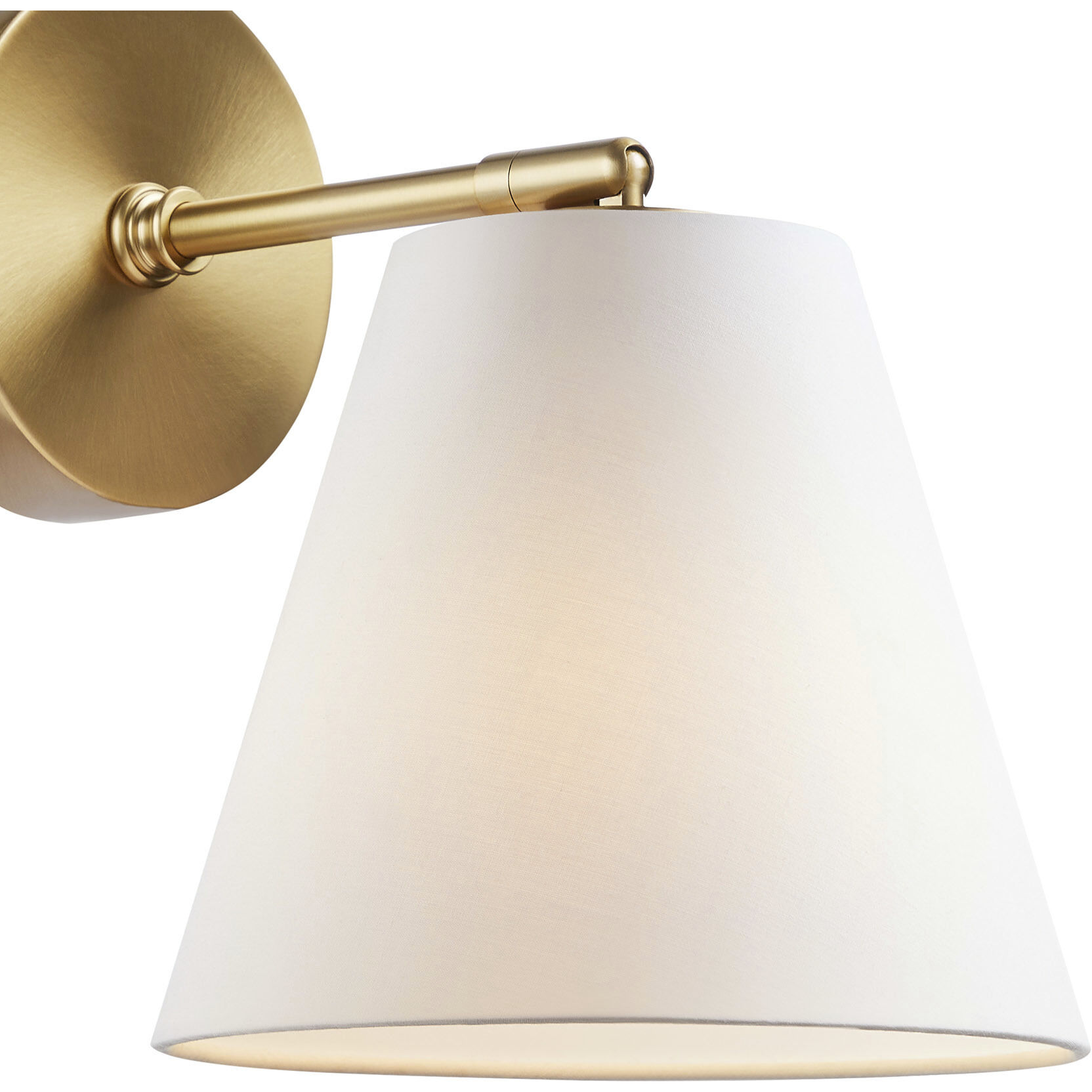 Transitional 1 Light 8 inch Natural Brass Wall Sconce Wall Light