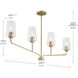 Celino Linear Chandelier Ceiling Light in Champagne Bronze