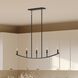 Jheni 5 Light 45 inch Matte Black Linear Chandelier Ceiling Light