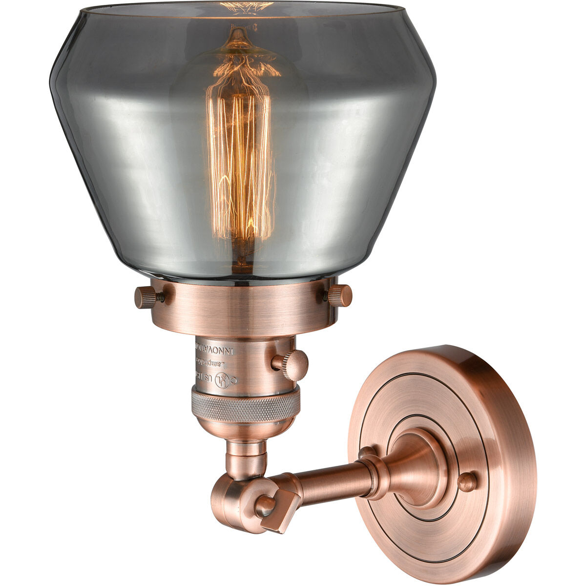 Franklin Restoration Fulton LED 7 inch Antique Copper Sconce Wall Light, Franklin Restoration