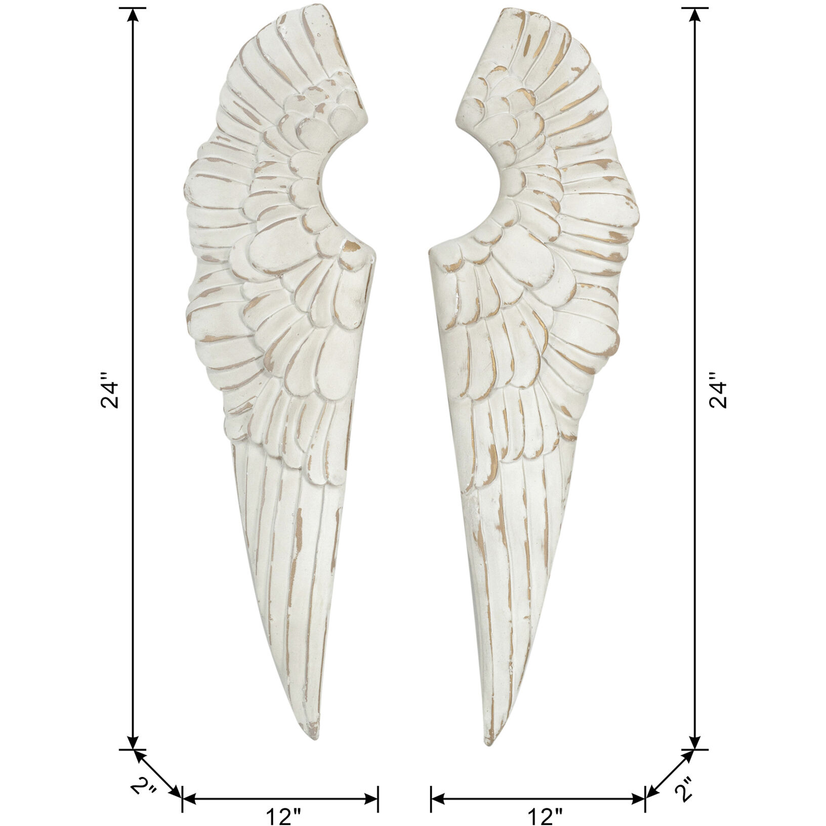 Soar White and Gold Wall Décor