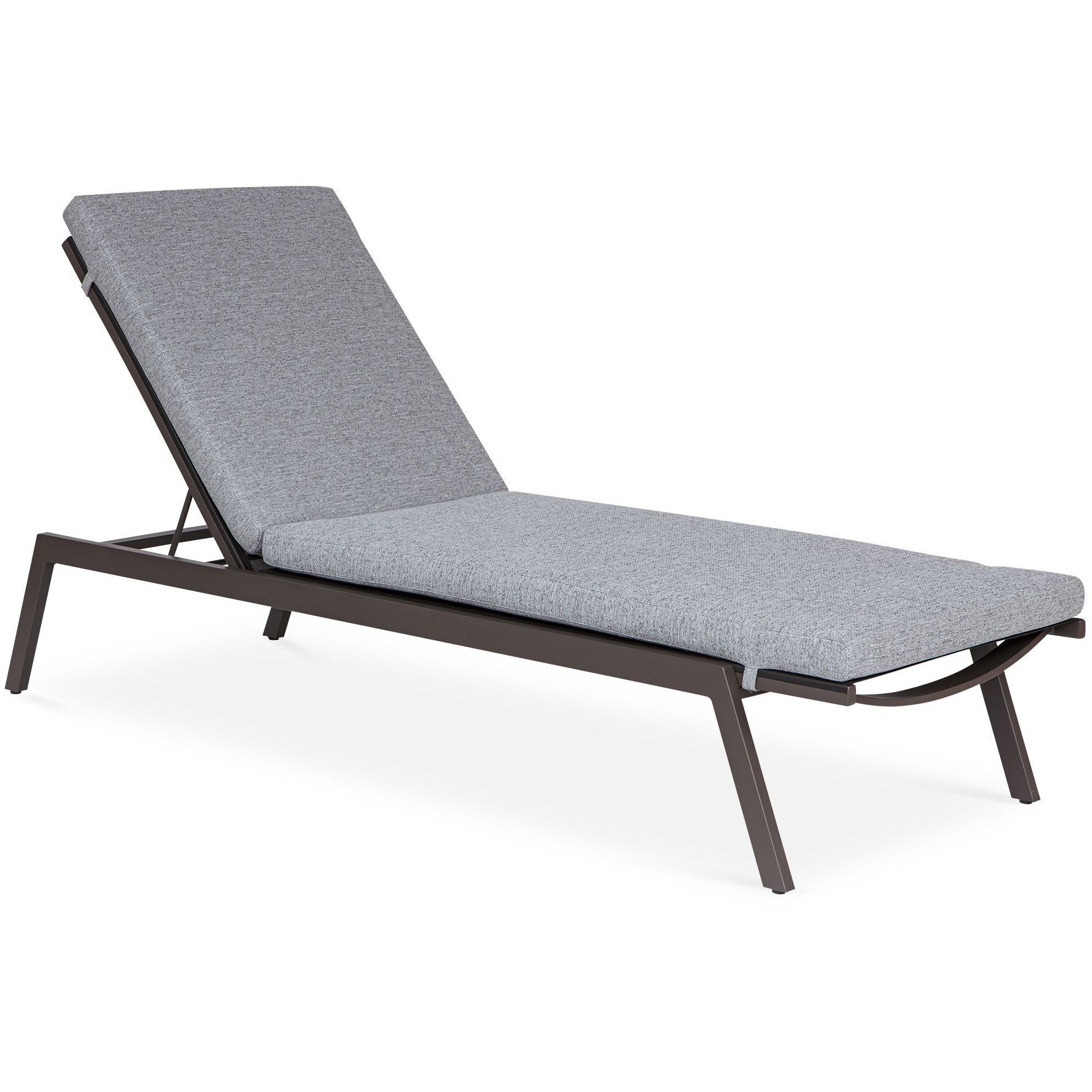 Bea 77 inch Textured Charcoal Gray Outdoor Pool Chaise Cushion