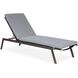 Bea 77 inch Textured Charcoal Gray Outdoor Pool Chaise Cushion