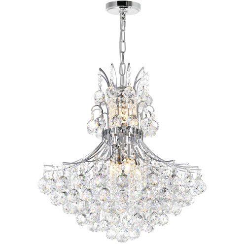 Princess 10 Light 24 inch Chrome Down Chandelier Ceiling Light