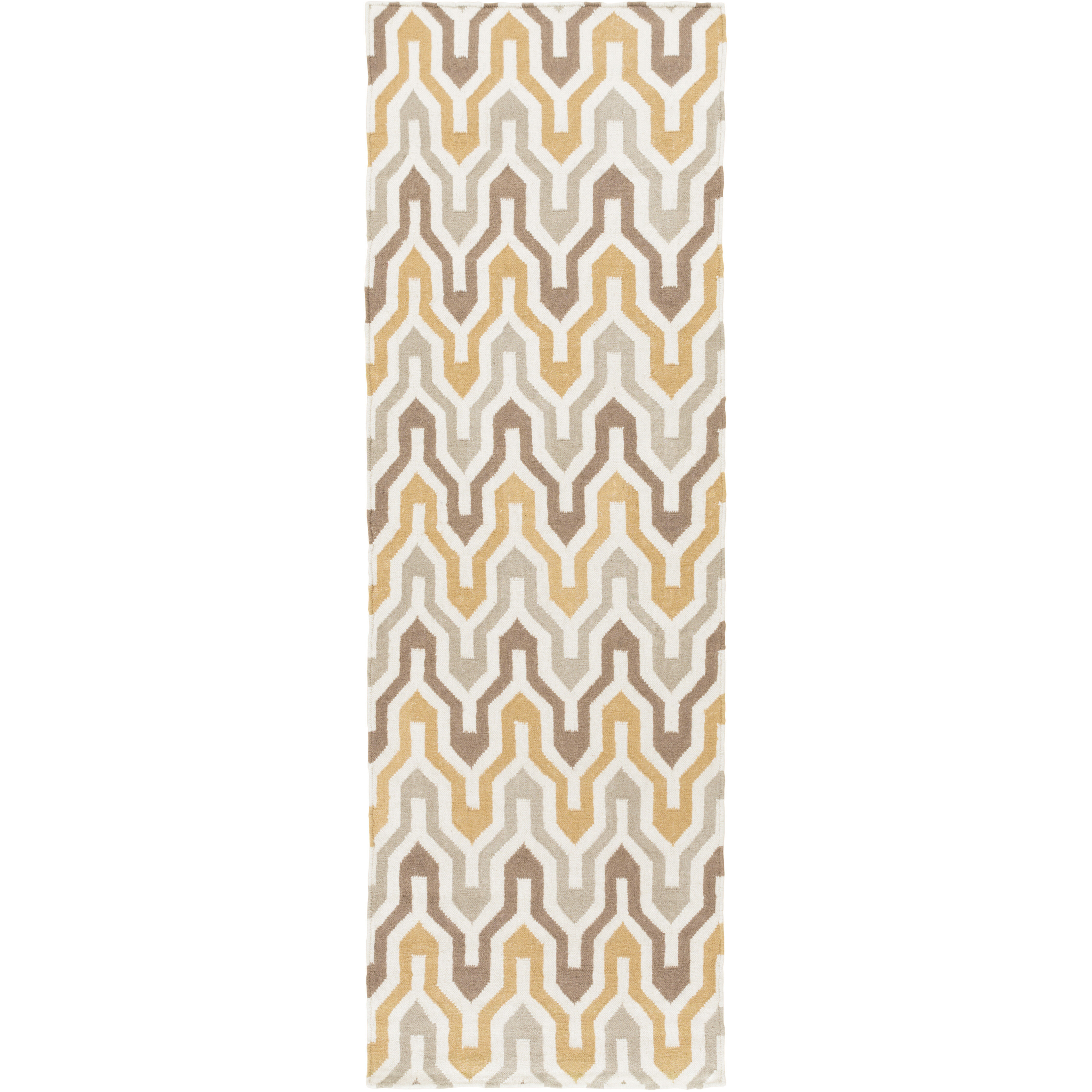 Fallon 96 X 30 inch Wheat, Camel, Ivory Rug