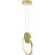 Pulley LED 10 inch Satin Gold Mini Pendant Ceiling Light