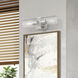 Clarion 2 Light 5 inch Brushed Nickel Vanity Sconce Wall Light