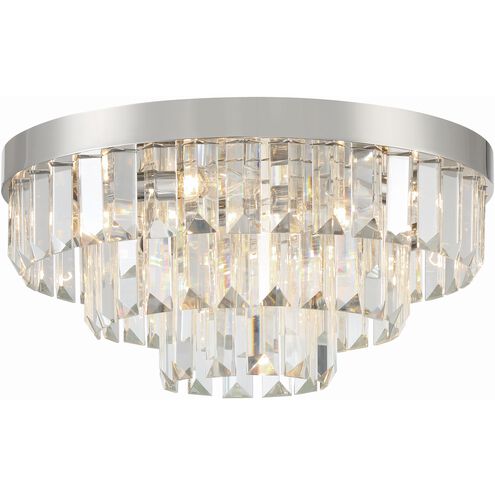 Hayes 8 Light 18 inch Polished Nickel Flush/Semi Flush Ceiling Light