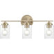 Moven 3 Light 22 inch Modern Gold Bathroom Vanity Light Wall Light