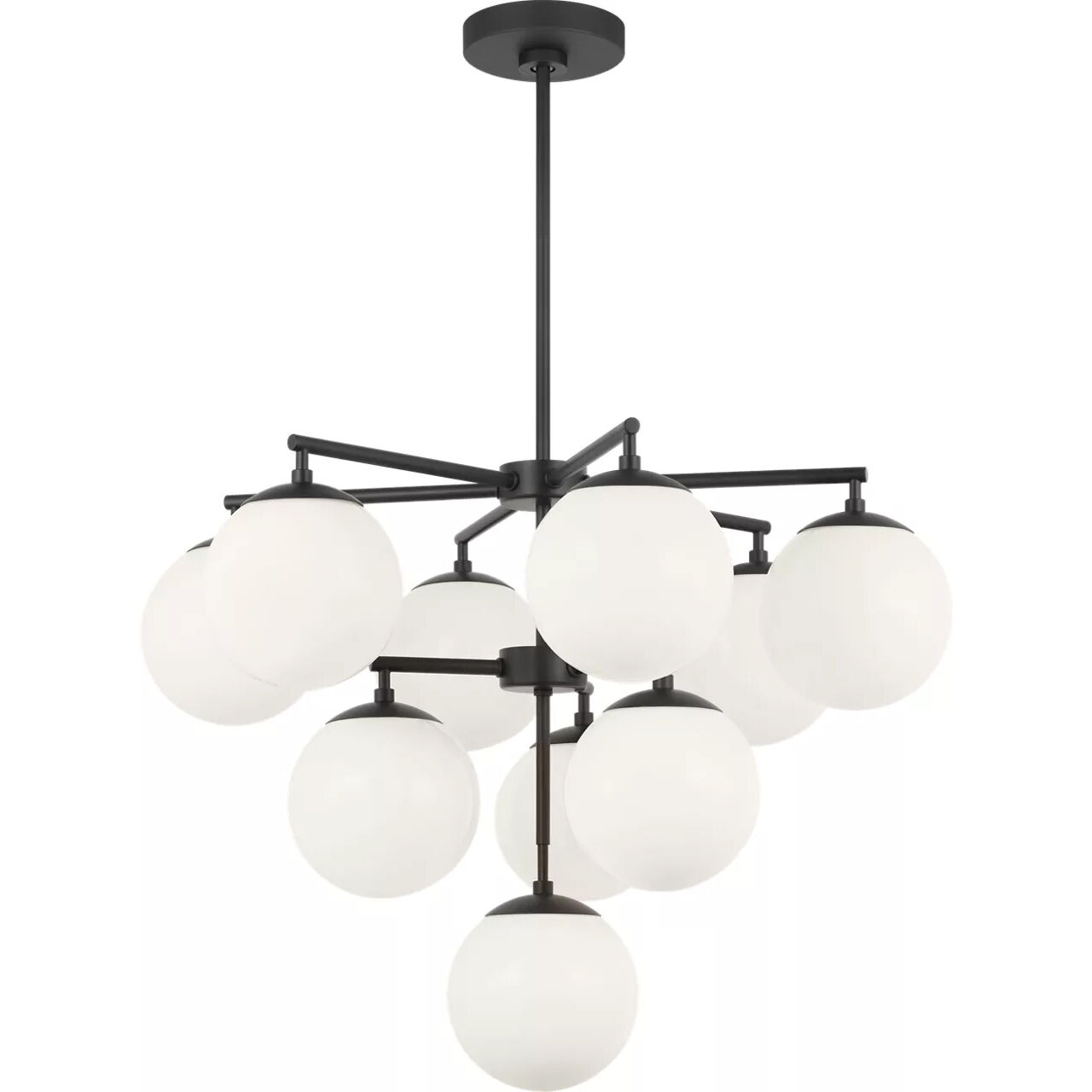 Nube 10 Light 26 inch Midnight Black Chandelier Ceiling Light in Standard