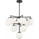 Nube 10 Light 26 inch Midnight Black Chandelier Ceiling Light in Standard