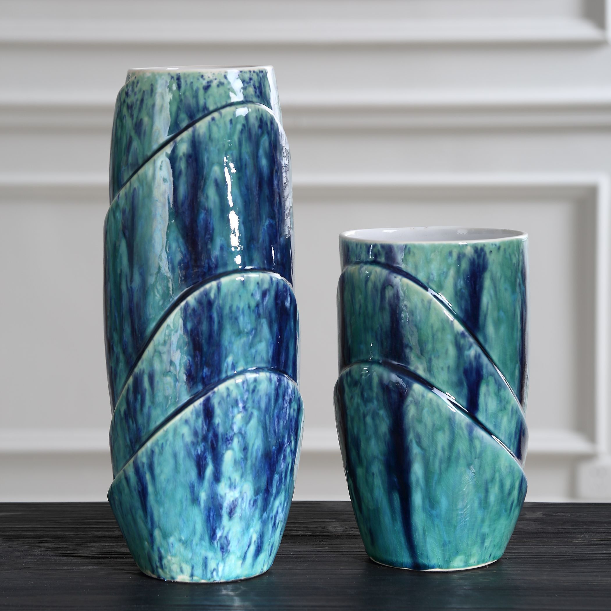 Tranquil Duo 15 X 6 inch Vases, Set of 2