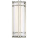 Skyscraper LED 18 inch Stainless Steel Outdoor Wall Light in 3500K, 18in.