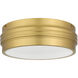 Emmett 3 Light 16 inch Brushed Gold Flush Mount Ceiling Light