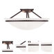 Newburgh 3 Light 16 inch Bronze Semi-Flush Mount Ceiling Light