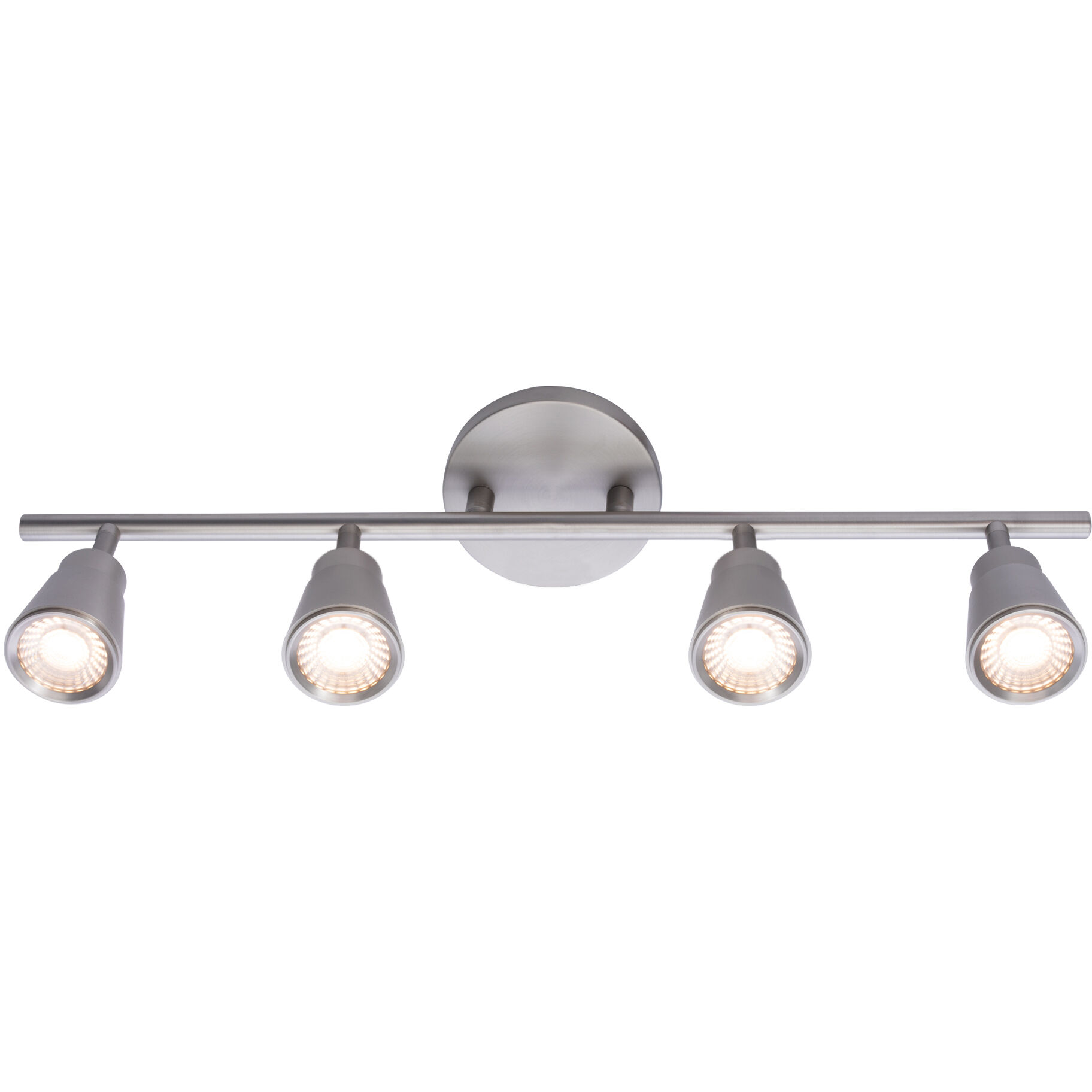 Solo 4 Light 120 Brushed Nickel Fixed Rail Ceiling Light, WAC Limited