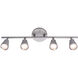 Solo 4 Light 120 Brushed Nickel Fixed Rail Ceiling Light, WAC Limited