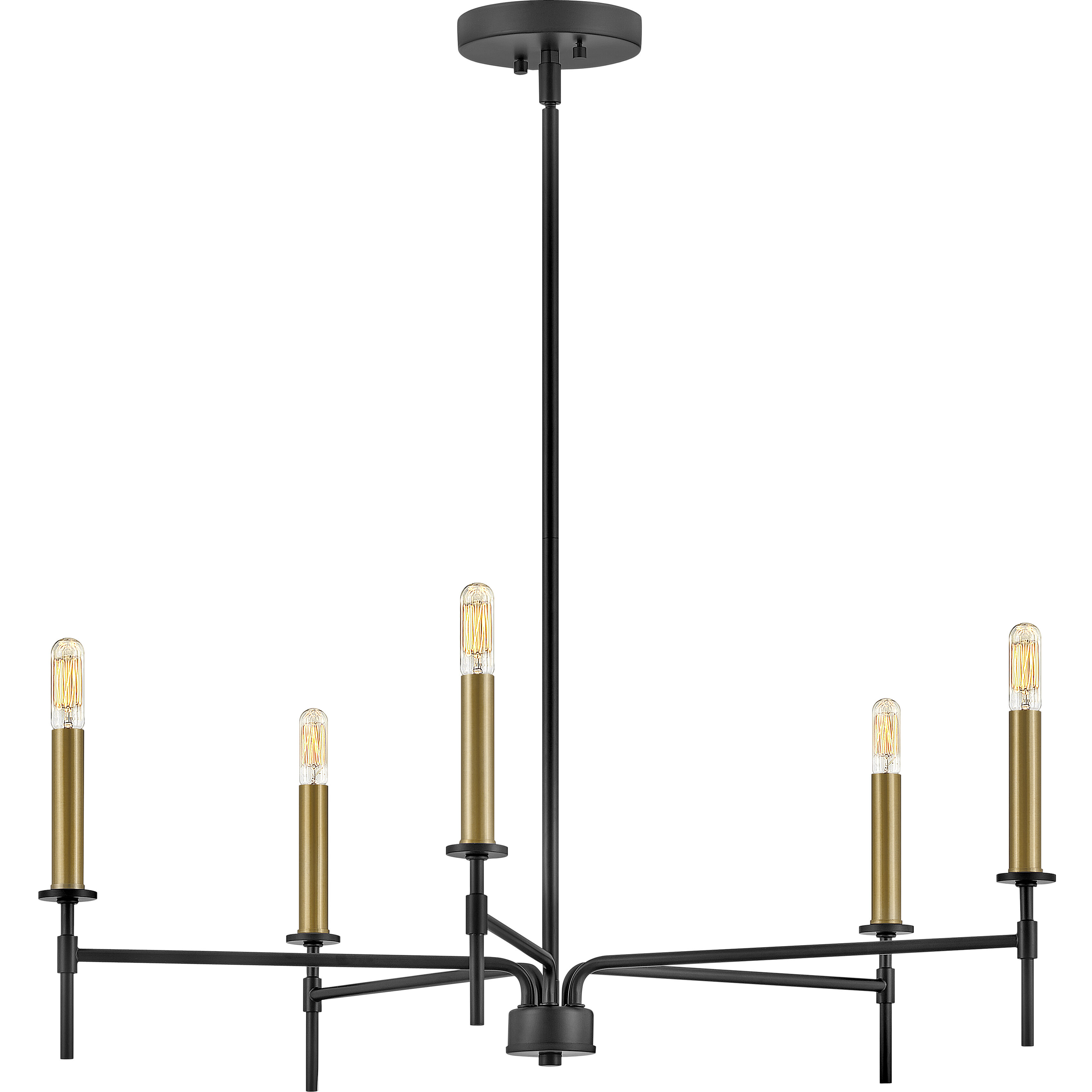 Hux LED 28 inch Black Chandelier Ceiling Light