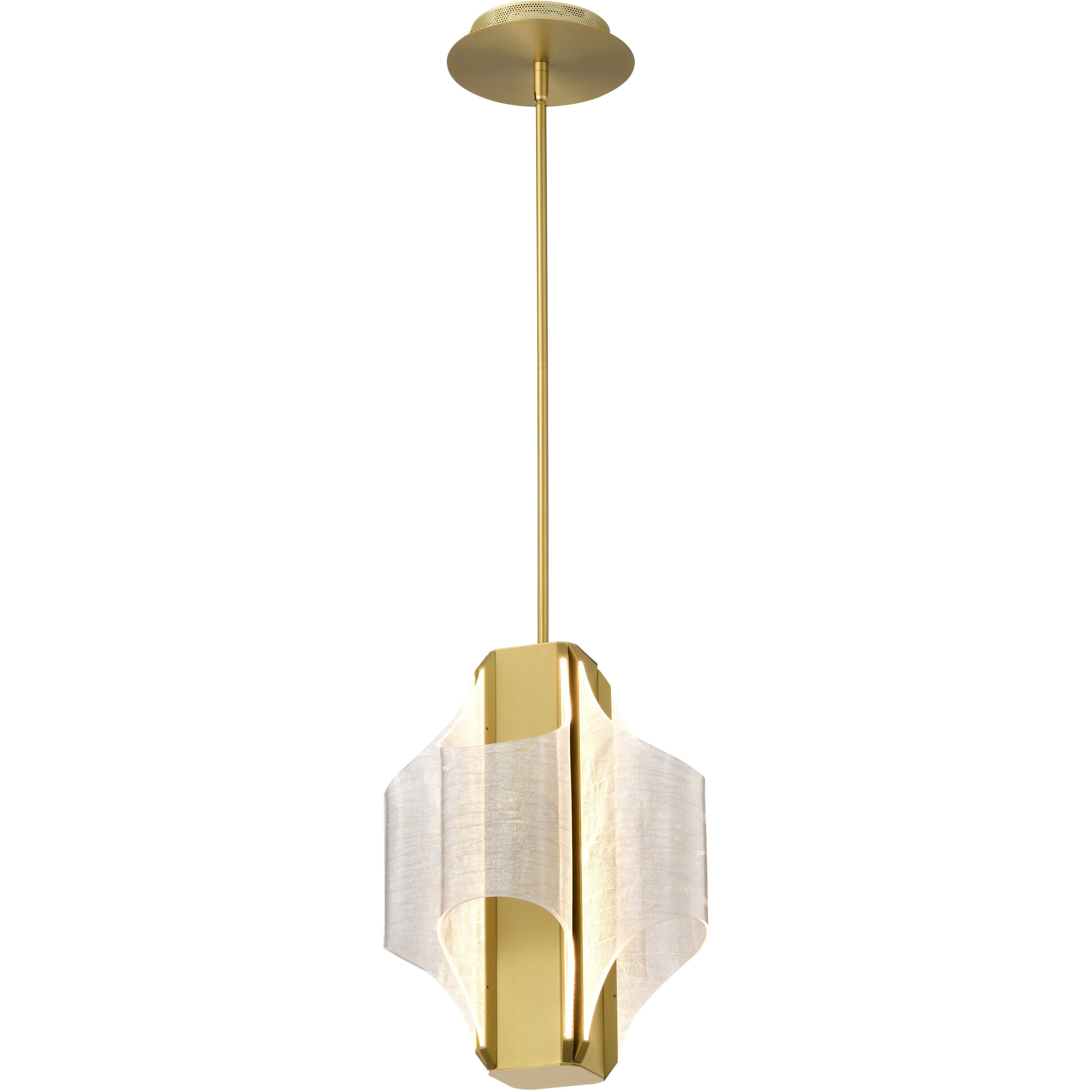 Idris LED 13 inch Vintage Brass Pendant Ceiling Light