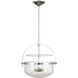 Denmar 4 Light 18 inch Polished Chrome Covertible SemiFlush Ceiling Light