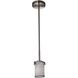 Textile 1 Light 4.5 inch Brushed Nickel Pendant Ceiling Light, Atlas Family, Choices