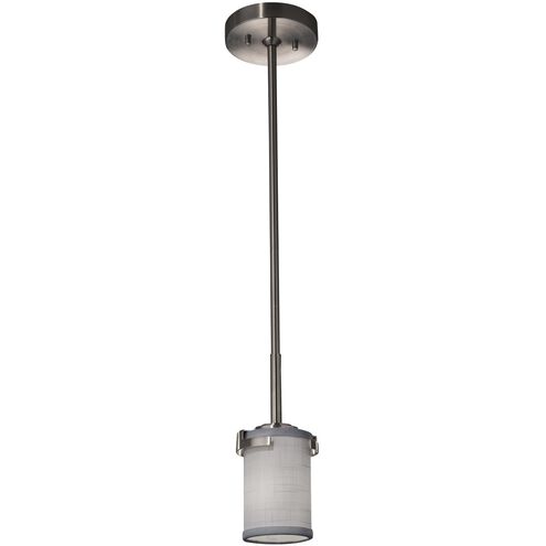 Textile 1 Light 4.5 inch Brushed Nickel Pendant Ceiling Light, Atlas Family, Choices