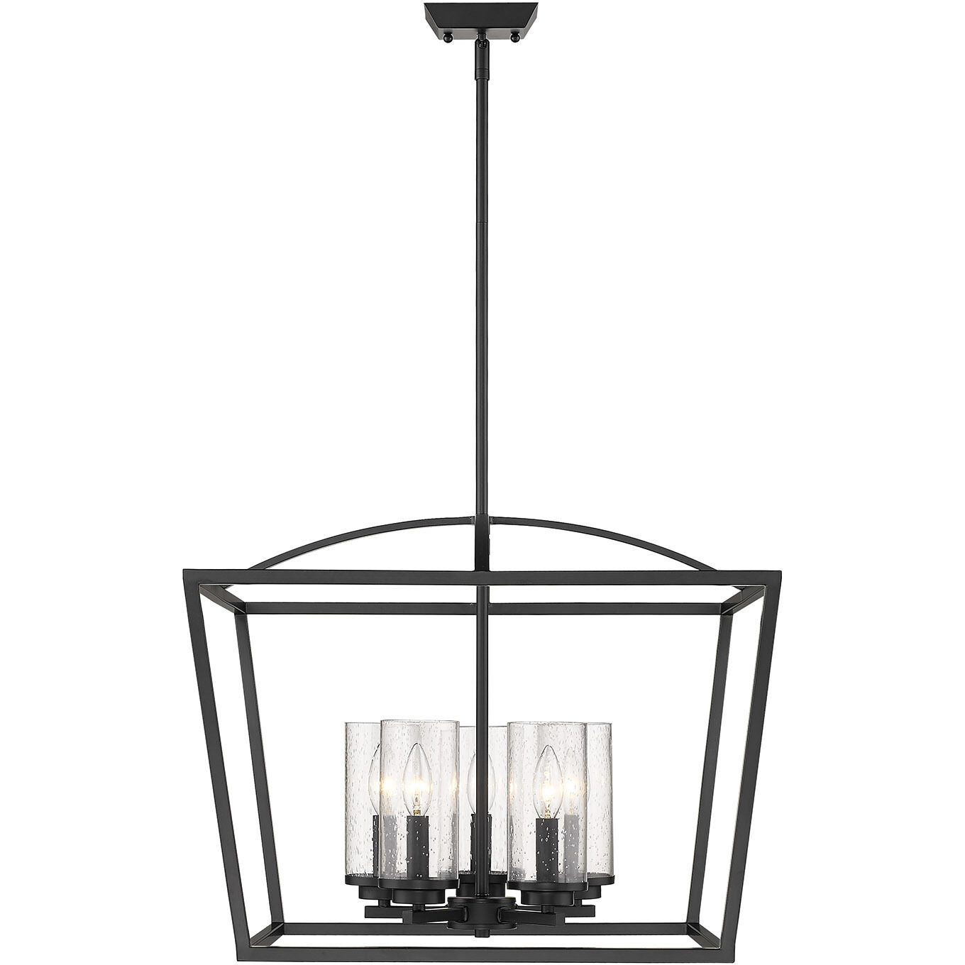 Mercer 22.13 inch 60.00 watt Matte Black Chandelier Ceiling Light in Matte Black/Matte Black