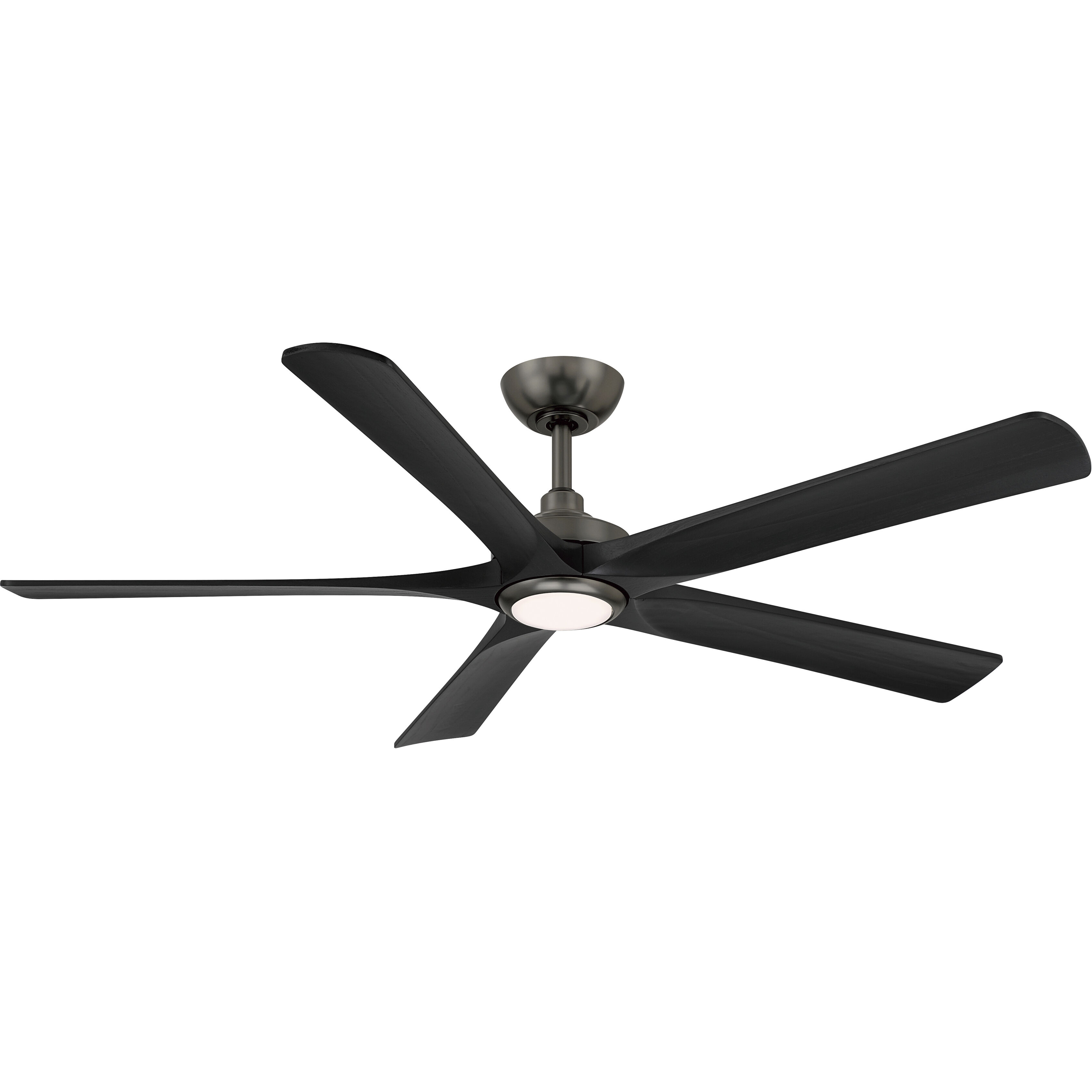 Seressa 56 inch Rustic Gun Metal with Coal Blades Smart Ceiling Fan