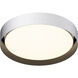 Echo LED 24 inch White and Black Flush Mount Ceiling Light in White/Black