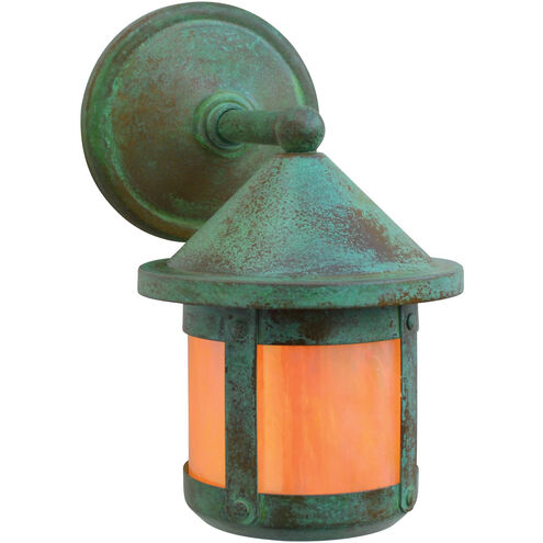 Berkeley 1 Light 9.62 inch Verdigris Patina Outdoor Wall Mount in Tan