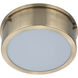 Fenn LED 9 inch Satin Brass Flushmount Ceiling Light