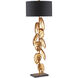 Irvin 56.5 inch 150 watt Vintage Gold Floor Lamp Portable Light