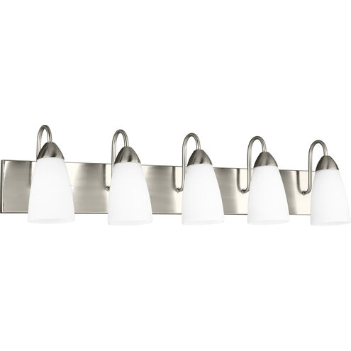 Seville 5 Light 35.88 inch Brushed Nickel Wall Bath Fixture Wall Light
