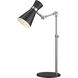 Soriano 25.25 inch 60.00 watt Matte Black and Brushed Nickel Table Lamp Portable Light