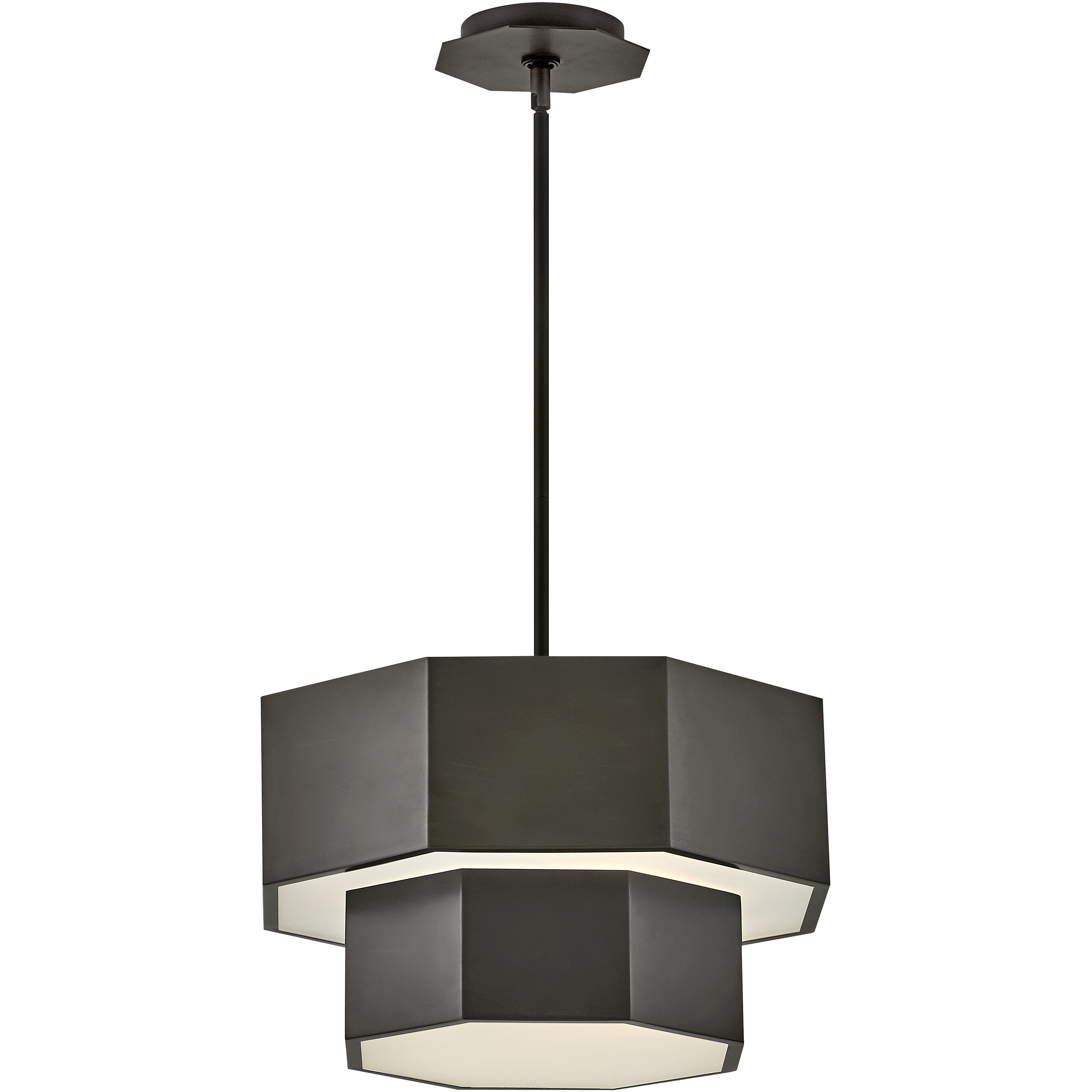 Facet 5 Light 16.5 inch Black Oxide Pendant Ceiling Light
