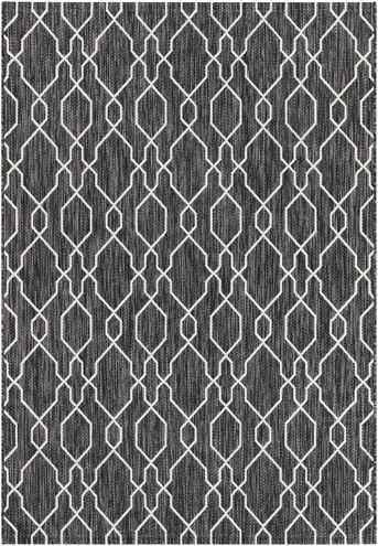 Eagean 91 X 63 inch Charcoal Outdoor Rug in 5 x 8, Rectangle