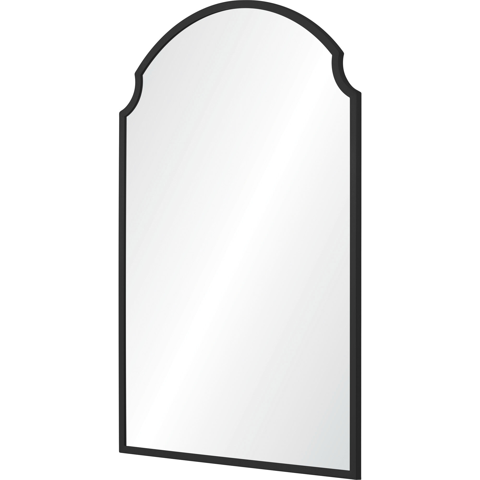 Asmara 36 X 24 inch Matte Black and Clear Mirror
