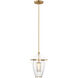 Ray Booth Ovalle LED 8.75 inch Antique Brass Lantern Pendant Ceiling Light