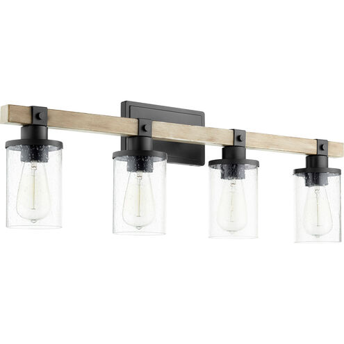 Alpine 4 Light 33 inch Noir with Driftwood Vanity Light Wall Light